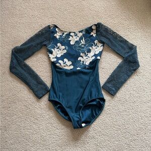Floral Lace Long Sleeve Eleve Leotard